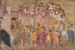 Andrea di Bonaiuto, (Andrea da Firenze) - Christ carrying the Cross. Fresco of the Cappellone degli Spagnoli