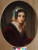 Varnek, Alexander Grigoryevich - Portrait of Alexandra Smirnova-Rosset (1809-1882)