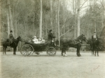 Photo studio K. von Hahn - Promenade of Emperor Nicholas II of Russia with Mother, Empress Maria Fyodorovna through the Park of Tsarskoye Selo