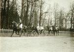 Photo studio K. von Hahn - Empress Alexandra Fyodorovna with Daugters in a Carriage