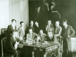 Russian Photographer - Artist Isaac Brodsky (1883-1939) with his Students in Academy of Arts