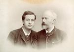 Russian Photographer - Pianist and conductor Alexander Siloti (1863-1945) and composer Pyotr I. Tchaikovsky (1840-1893)