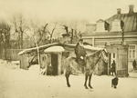 Tolstaya, Sophia Andreevna - Leo Tolstoy on horseback in Moscow