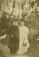 Tolstaya, Sophia Andreevna - Leo Tolstoy at the One-Year Anniversary of Son's Death