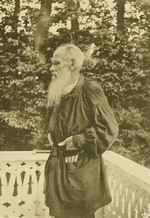 Tolstaya, Sophia Andreevna - Leo Tolstoy on the Balcony