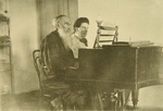 Tolstaya, Sophia Andreevna - Leo Tolstoy and Daughter Alexandra at the Piano