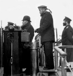 Anonymous - Lieutenant Sergey Kitaev on the captain's bridge of the cruiser Admiral Kornilov