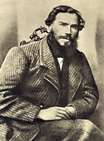 Tolstoy, Lev Nikolaevich - Leo Tolstoy. Yasnaya Polyana, 1862 (Self-Portrait)