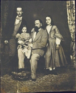 Anonymous - Alexander Herzen with his children after the death of his wife Natalie