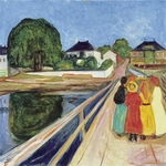 Munch, Edvard - Girls on the bridge
