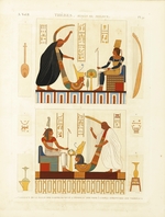 Dutertre, André - Paintings of two harpers in the tomb of Pharaoh Ramesses III in the Valley of the Kings. From The Description de l'Égypte