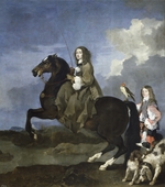 Bourdon, Sébastien - Portrait of Queen Christina of Sweden (1626-1689) on Horseback