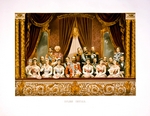 Alexandrovsky, Stepan Fyodorovich - The group portrait at the Bolshoi Theater. Coronation of Empreror Alexander III and Empress Maria Fyodorovna