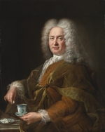 Belle, Alexis Simon - Portrait of a gentleman holding a cup of chocolate