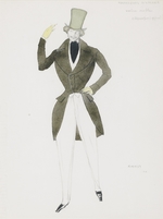 Bakst, Léon - Costume design for the ballet Carnaval by R. Schumann