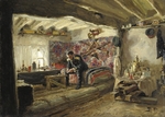 Polenov, Vasili Dmitrievich - The Rushchuk Regiment's headquarters of Rushchuk Tsesarevich Alexander Alexandrovich at Brestovets
