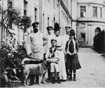 Anonymous - Emperor Alexander III with his family and his dog Kamchatka in 1887