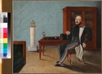 Anonymous - Portrait of Alexander Stepanovich Talyzin (1795-1858) in his studio