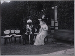 Anonymous - Emir of Bukhara Mohammed Alim Khan and Empress Alexandra Fyodorovna at the old Livadia Palace