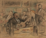 Pasternak, Leonid Osipovich - Konstantin Korovin's name day party