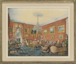 Hau, Eduard - View of the artist's drawing room in his townhouse by the Neva in St. Petersburg