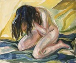 Munch, Edvard - Kneeling Female Nude