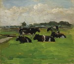 Mondrian, Piet - Polder Landscape with Cows