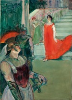 Toulouse-Lautrec, Henri, de - The Opera Messalina at Bordeaux (Messaline descend l'escalier bordé de figurants)