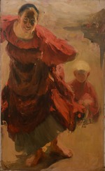 Malyavin, Filipp Andreyevich - Woman with child