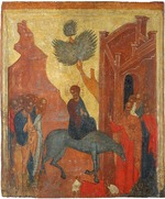 Russian icon - The Entry of Christ into Jerusalem