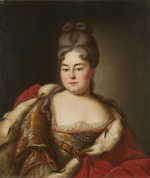 Miropolsky, Leonty Semyonovich - Portrait of Grand Duchess Natalya Alexeevna of Russia (1673-1716), sister of tsar Peter the Great