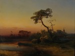 Savrasov, Alexei Kondratyevich - Landscape with Pine tree