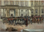 Méjanel, Pierre - Emperor Alexander I in the courtyard of the Talleyrand's house in Paris