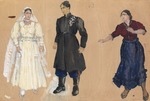 Fedorovsky, Fyodor Fyodorovich - Costume design for the opera Quiet Flows the Don by Ivan Dzerzhinsky