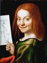 Caroto, Giovan Francesco - Portrait of a Child with a Drawing