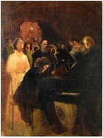 Pasternak, Leonid Osipovich - Leo Tolstoy at the concert given by Anton Rubinstein