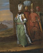 Vanmour (Van Mour), Jean-Baptiste, (School) - Sultan Ahmed III (1673-1736) and his Retinue