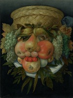 Arcimboldo, Giuseppe - Reversible Anthropomorphic Portrait of a Man Composed of Fruit