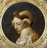 Gerôme, Jean-Léon - Female head crowned with ram horns