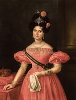 Cruz y Ríos, Luis de la - Portrait of Maria Christina of the Two Sicilies (1806-1878)