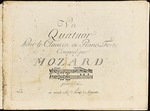 Anonymous - Un quatuor pour le clavecin ou piano-forte. Piano Quartet No. 1 in G minor, K. 478 by W. A. Mozart