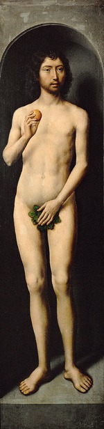 Memling, Hans - Adam. Side Wing of the Small Triptych of St. John the Baptist