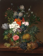 Salm-Reifferscheidt, Johanna (Jenny) - Still Life with a Lizard and Flowers