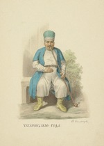 Solntsev, Fyodor Grigoryevich - Kazan Tatar Man of 1830 (From the series Clothing of the Russian state)
