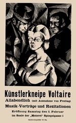 Slodki, Marcel - Poster for the opening of the Cabaret Voltaire on 1916-02-05