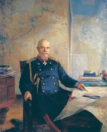 Yaroshenko, Nikolai Alexandrovich - Portrait of General Nikolai Nikolayevich Obruchev (1830-1904)