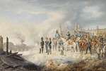 Adam, Albrecht - Napoleon and his staff on a hill before the burning Moscow