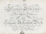 Anonymous - Title page of the six sonatas for violin and obbligato harpsichord