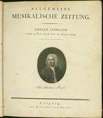 Historic Object - Title page of the first volume of the Allgemeine musikalische Zeitung (General music newspaper)