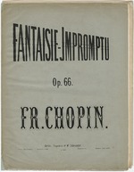 Chopin, Frédéric - Cover page of the German edition of the Fantaisie-Impromptu, Op. 66